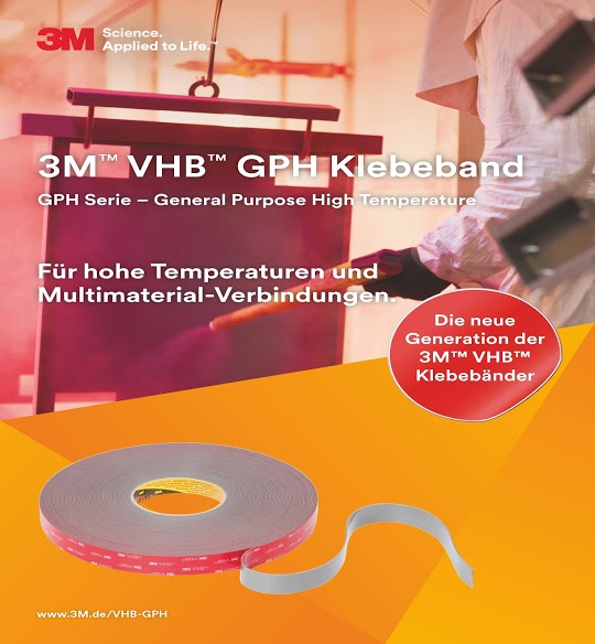 3M GPH VHB Klebeband für Temperaturen bis 230 °C